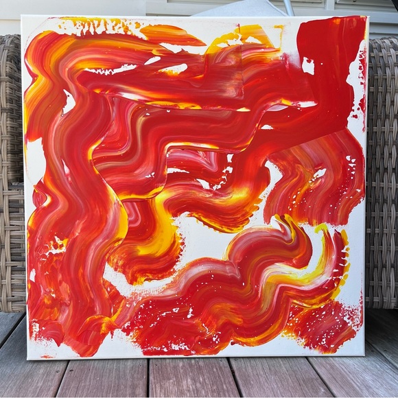 24” x 24” Acrylic Painting - Titled - Apples and Bananas - Picture 7 of 7